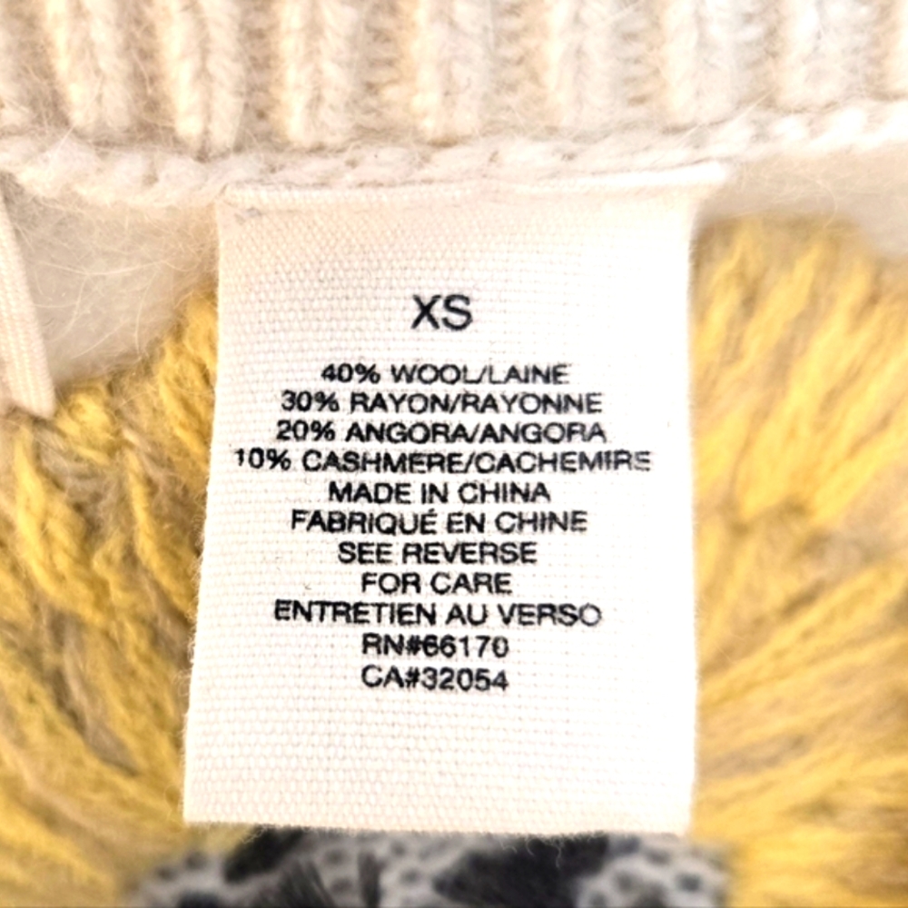 ( Anthropologie / sleeping on snow ) Soft Wool Floral Embroidered Boho Sweater - Picture 9 of 10